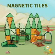 Magnetic Tiles Magnetická stavebnica Dinosaur sada 62ks - Magnetic Tiles
