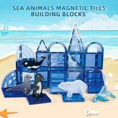 Magnetic Tiles Magnetická stavebnica Ocean sada 56ks - Magnetic Tiles