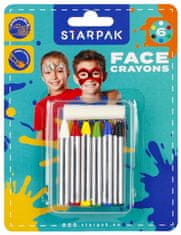 STARPAK Súprava pasteliek na maľovanie na tvár so 6 farbami pre deti