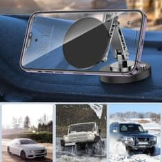 Netscroll Magnetický automobilový držiak na telefón, univerzálne magnetické držiako pre mobilné telefóny, samolepiaca konštrukcia, nastaviteľná 360-stupňová rotácia, BaseHolder