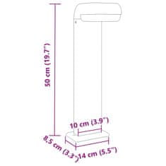 Vidaxl Vonkajšie podlahovcé lampy 3 ks čierna 50 cm liaty hliník