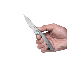KUBEY KB2103A Pike vreckový nôž 7,3 cm, šedá, titán