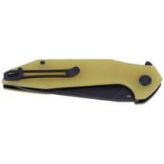 KUBEY KU117C Nova Yellow vreckový nôž 9,2 cm, čierna, žltá, G10