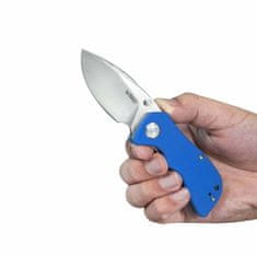 KUBEY KU180G Karaji vreckový nôž 6,5 cm, Satin, modrá, G10