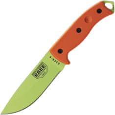 ESEE ESEE-5P-VG-E Model 5 nôž na prežitie 13,3 cm, zelená, oranžová, G10, puzdro Kydex