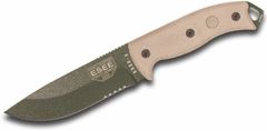 ESEE ESEE-5S-OD-E univerzálny nôž 13,3 cm, zelená, piesková, Micarta, rozbíjač skla, puzdro kydex
