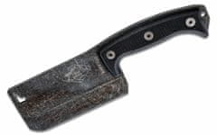 ESEE ESEE-CL1 Cleaver všestranný nôž/sekáčik 15,2 cm, celočierna, Stonewash, G10, kožené puzdro