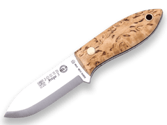 Joker CL121 AVISPA lovecký nôž 8 cm, drevo kučeravej brezy, kožené puzdro, paracord