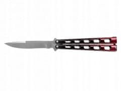 Joker JKR0595 vreckový nôž - motýlik 9 cm, čierno-červená, hliník