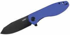 KUBEY KU358G Master Chief vreckový nôž 8,7 cm, čierna, modrá, G10, spona