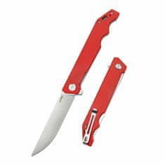 KUBEY KU253F Pylades Red vreckový nôž 11,8 cm, červená, G10, spona