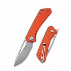 KUBEY KU331H Thalia Orange vreckový nôž 8,3 cm, oranžová, G10, spona