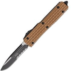 Microtech 121-2FRGTTAS Ultratech Tan automatický vreckový nôž 8,5 cm, čierna, hnedá, hliník