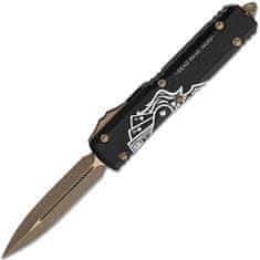 Microtech 122-13DMS Ultratech Bronze Deadmans Hand automatický nôž 8,8cm, Apocalyptic, čierna hliník