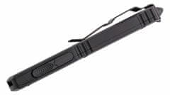 Microtech 122-2T Ultratech Black Partial Serrated automatický nôž 8,8 cm, celočierna, hliník