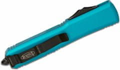 Microtech 122-2TQ Ultratech Turquoise Partial Serrated automatický nôž 8,8cm, čierna, tyrkys, hliník