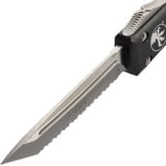 Microtech 123-12 Ultratech Black Full Serrated automatický nôž 8,8 cm, Stonewash, čierna, hliník