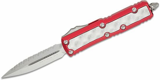 Microtech 126-12RDBIS Utx-85 Daytona Red automatický nôž 7,9cm, Stonewash, červená, titán, hliník