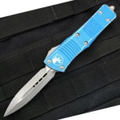 Microtech 138-10DBL TROODON Standard automatický nôž 7,8 cm, Stonewash, modrá, hliník