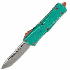 Microtech 144-10BH Combat Troodon Bounty Hunter automatický nôž 9,5cm, Stonewash, zelená, hliník