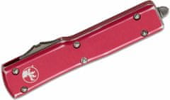 Microtech 147-10DRD UTX-70 Distressed Red automatický nôž 6,1 cm, Stonewash, červená, hliník