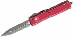 Microtech 147-10DRD UTX-70 Distressed Red automatický nôž 6,1 cm, Stonewash, červená, hliník