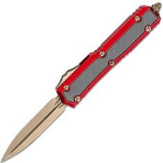 Microtech 206-13RDCFIS Makora 2021 Bronze automatický nôž 8,4 cm, bronzová, červená, hliník