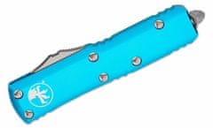 Microtech 232-12TQ UTX-85 Serrated Turquoise automatický nôž 7,6 cm, Stonewash, tyrkysová, hliník 