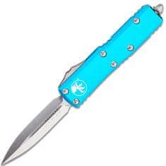 Microtech 232-4TQ UTX-85 Satin Standard Turquoise automatický nôž 7,6 cm, tyrkysová, hliník