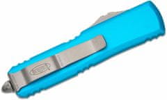 Microtech 232-5TQ UTX-85 Satin Partial Serration Turquoise automatický nôž 7,6 cm, tyrkysová, hliník