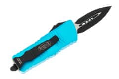 Microtech 238-1TQ Mini Troodon Turquoise automatický nôž 5 cm, čierna, tyrkysová, hliník