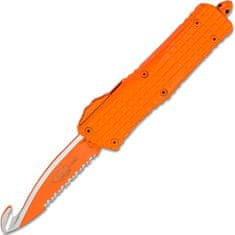 Microtech 601-3CORHS Combat Troodon HS Rescue Frag automatický nôž 9,5 cm, Cerakote oranžová, hliník