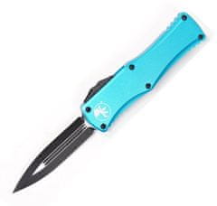 Microtech 702-1TQ HERA Turquoise Standard automatický nôž 7,9 cm, čierna, tyrkysová, hliník