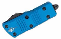 Microtech 819-1BLS Mini Troodon Hellhound Blue automatický nôž 5 cm, modrá, hliník