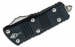 Microtech 819-10S Mini Troodon Hellhound Stonewash Standard automatický nôž 5 cm, čierna, hliník