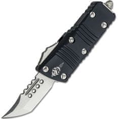 Microtech 819-10S Mini Troodon Hellhound Stonewash Standard automatický nôž 5 cm, čierna, hliník