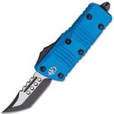 Microtech 819-1BLS Mini Troodon Hellhound Blue automatický nôž 5 cm, modrá, hliník