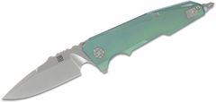 ARTISAN 1706G-GN Predator Green Titanium vreckový nôž 9,5 cm, Stonewash, zelená, titán, skrutkovač