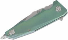 ARTISAN 1706G-GN Predator Green Titanium vreckový nôž 9,5 cm, Stonewash, zelená, titán, skrutkovač