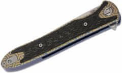 ARTISAN 1707GS-BU02 Shark vreckový nôž 8 cm, Stonewash, zlato-modrá, titán, uhlíkové vlákno