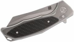 ARTISAN 1809P-GCF Megahawk Gray vreckový nôž 9,2 cm, Stonewash, šedá, hliník, uhlíkové vlákno 