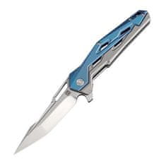 ARTISAN 1812G-BUM Bombardier Blue vreckový nôž 9 cm, Stonewash, modrá, titán