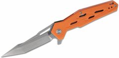 ARTISAN 1812P-SOE Bombardier Orange vreckový nôž 9 cm, Stonewash, oranžová, G10