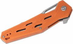 ARTISAN 1812P-SOE Bombardier Orange vreckový nôž 9 cm, Stonewash, oranžová, G10