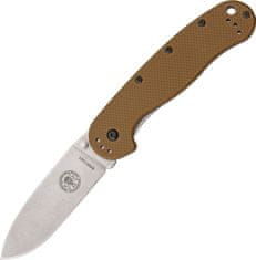 ESEE BRK1301CB Avispa Coyote Brown vreckový outdoorový nôž 8,9 cm, Stonewash, hnedá, FRN