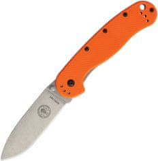 ESEE BRK1301OR Avispa Orange vreckový outdoorový nôž 8,9 cm, Stonewash, oranžová, FRN