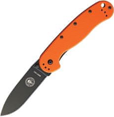 ESEE BRK1301ORB Avispa Black Orange vreckový outdoorový nôž 8,9 cm, čierna, oranžová, FRN