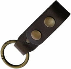 Joker DG02 Brown leather dangler, ring 3cm.