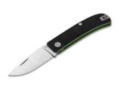 Manly MAN-01ML051 WASP BLACK/TOXIC vreckový nôž 7,1 cm, čierno-zelená, G10