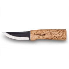 Roselli R100 Hunting Knife Carbon lovecký nôž 10 cm, drevo brezy, kožené puzdro